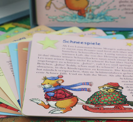 Square Card Full Cover Children Board Card Printing and Package