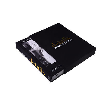 128g art paper Hard Bound Book Printing Luxury Gold Foil Stamping and Slipcase