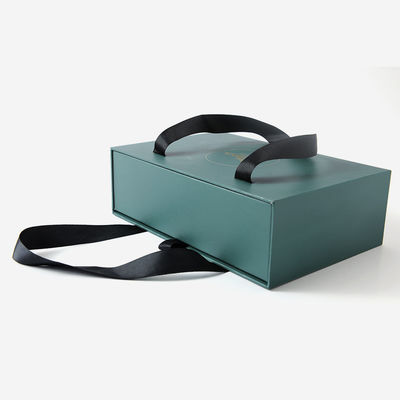 Custom Hard Cardboard Drawer Boxes Sliding Type with ribbon Handle