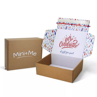 Ecommerce Printing Packaging Box Corrugated Paper Zipper Tear Strip Mailer Box