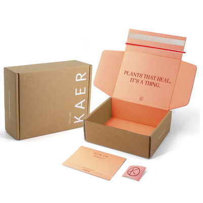 Ecommerce Printing Packaging Box Corrugated Paper Zipper Tear Strip Mailer Box