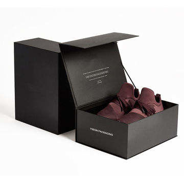 Cardboard Shoe Packaging Boxes Magnetic Folding For Sneakers