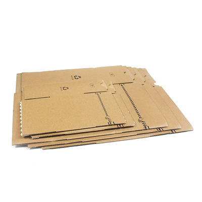 Custom Easy Folded Cardboard Zipper Carton Box Corrugated With Tear Off Strip And Adhesive Tapes