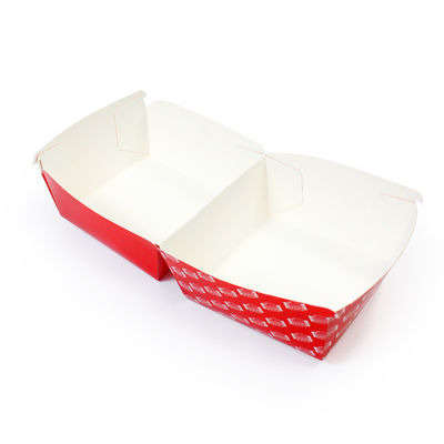 Disposable Kraft Paper Fast Food Burger Packaging Box With Varnishing Printing