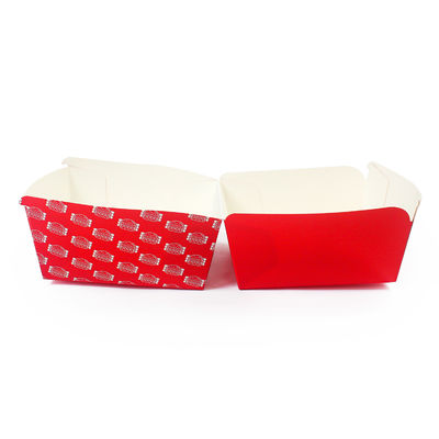 Disposable Kraft Paper Fast Food Burger Packaging Box With Varnishing Printing