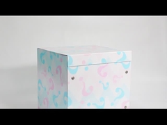 Casella regalo pieghevole a magnete con pulsante di stampa a colori di lusso