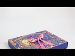 Colorazione in foglio d'oro Calendario stampato Scatola regalo pieghevole con nastro