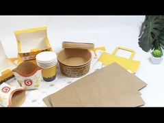 Burger personalizzato pollo fritto e patatine da asporto Cartone di carta Imballaggio alimentare