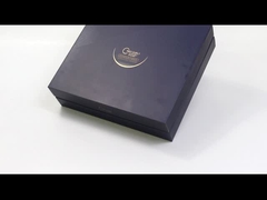 Luxury Royal Blue UV Coating Gold Foil Cover And Base Gift Box